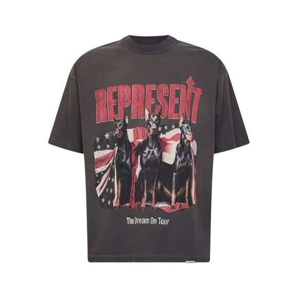 Represent Men Grey Jersey The American Dream On Tour T-Shirt